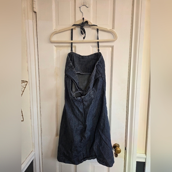 Zana Di Jeans Chic Denim Halter Dress - Picture 3 of 6